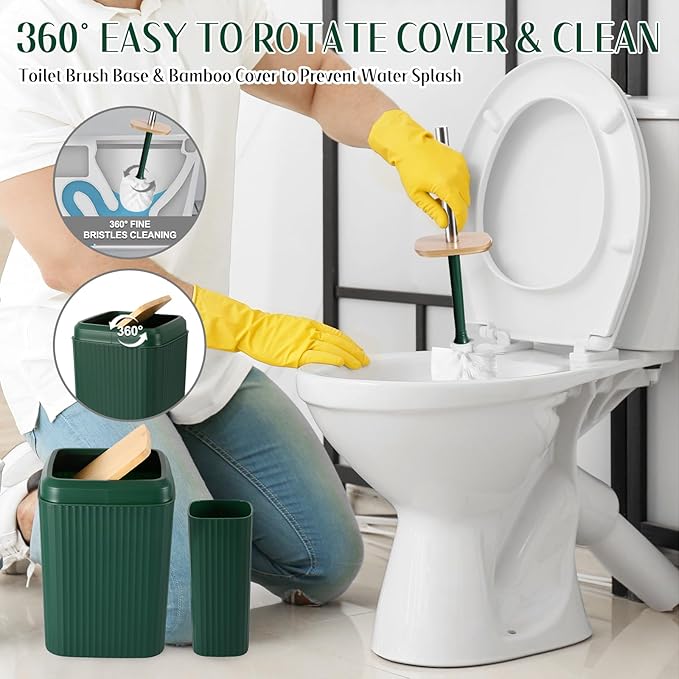 Bathroom Set 17PCS Bathroom Accessories with Trash Can 3PCS Lotion Soap DispenserBathroom Accessories Set Green Bathroom Sets for Bathroom Decor