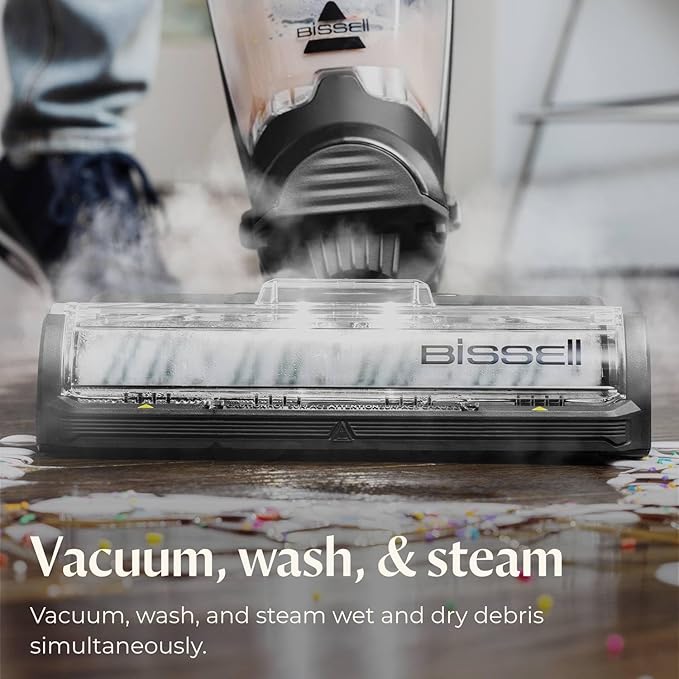 Bissell CrossWave HydroSteam Deluxe Wet Dry Vac Multi-Purpose Vacuum Wash and Steam Formula Included Blue 3515Q