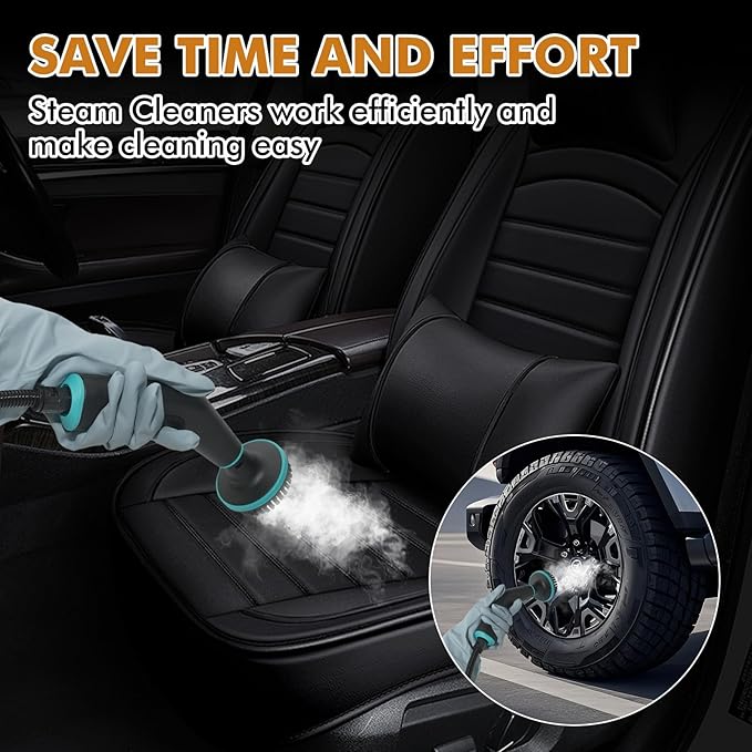 Steam Cleaner15s Heat-Up 42.27oz Tank2500W Pressurized Handheld Steam Cleaner for HomePortable Steamer for Cleaning with 15 pcs AccessoriesGreaseGroutFurnitureBed BugsFloorCouch and Car