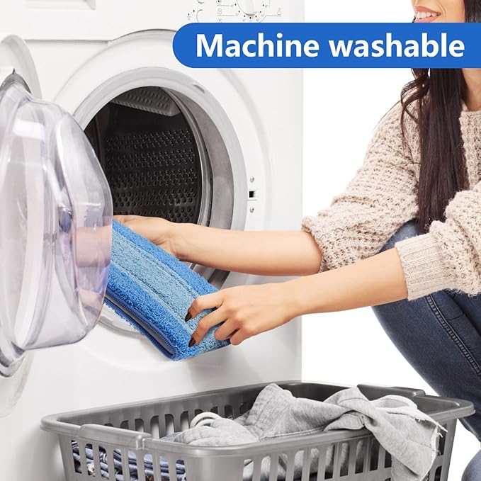 15 PCS 18 Inch Microfiber Cleaning Pads for Bona Mop Reusable Mop Pad Refills Replacement Microfiber Mop Pads Machine Washes