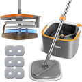 Mop and Bucket Spin Mop with Separate Dirty Water System Deep-Cleaning Mops for Floors Versatile Mops for Walls
