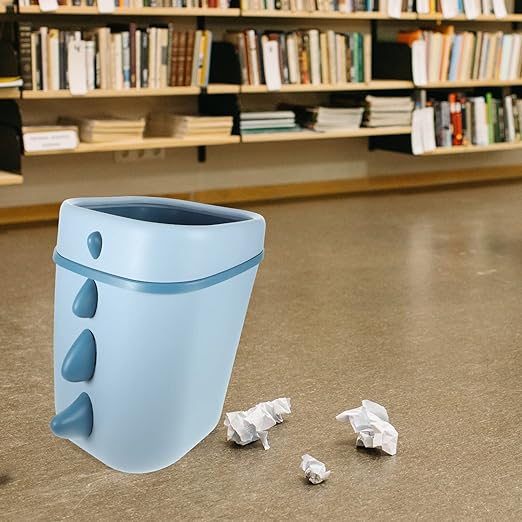 Cabilock Kitchen Trash can Dinosaur Trash Can Open Top Paper Wastebasket Tabletop Garbage Bin Round Countertop for Home Office Bathroom Kitchen Plastic Garbage Bin