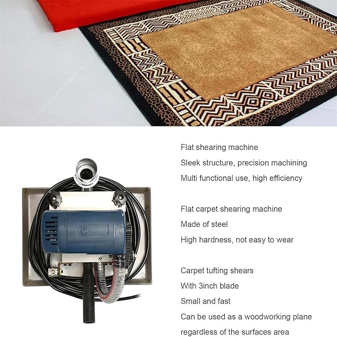 Portable Electric Flat Rug Shearing MachineCarpet Trimmer500W Handmade Rug Clean Shearing MachineFlat Rug Shearing Machine Flexible Movement Portable for Household
