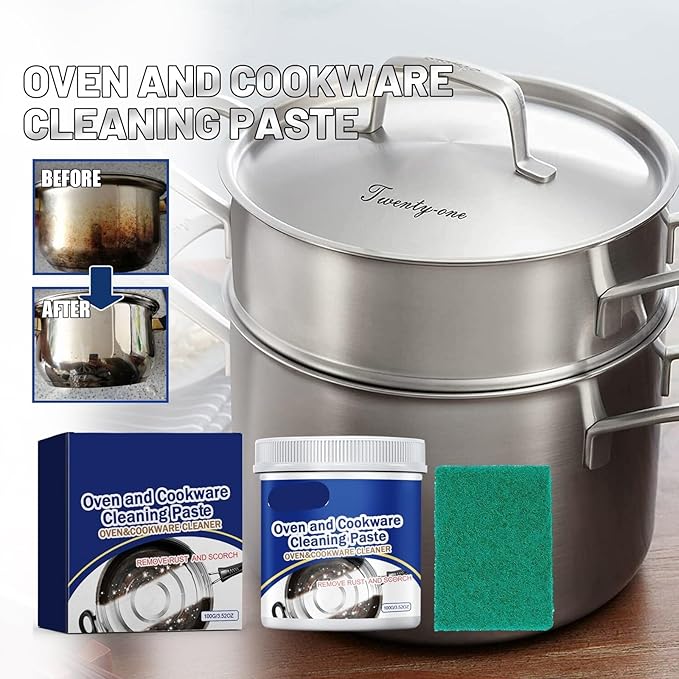 Stainless Steel Cleaning Paste - Multipurpose Kitchenware Cleaner For Rust Removal Degreasing &amp Polishing(2PCS)