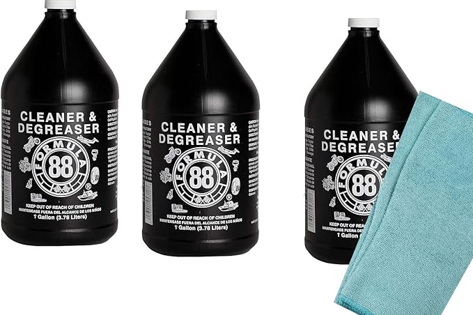 SEDLAV Bundle Microfiber Towels &amp Formula 88 Cleaner Degreaser Multi Surface Car &amp Marine Cleaner for Interior Exterior Removes Grease Grime Residue on Metal Plastic Cloth Vinyl Carpet (3
