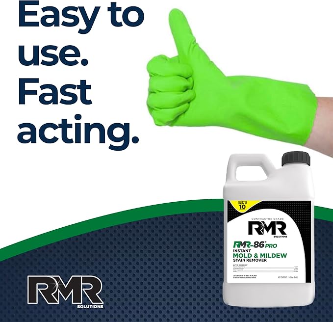 RMR-86 Pro Instant Mold Stain &amp Mildew Stain Remover - Contractor Grade Cleaning Solution Professional Quality Formula Odor Removal 2.5 Gallon 2 Pack