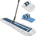 42 Commercial MopMASTERTOP Heavy Duty Dust Floor Mop with 52 Long HandleLarge Industrial Wet Dry MopsSweeper Broom for Hardwood Tile LaminateGarageSchoolMall - 1 Cotton &amp 1 Microfiber Pa