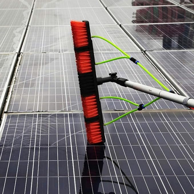 Water Fed Pole Kit for Window Cleaning - 3.6M-10.8M Telescopic Brush for Outdoor Glass &amp Solar Panel Cleaning - 30Cm/55Cm Water Inlet Options Available