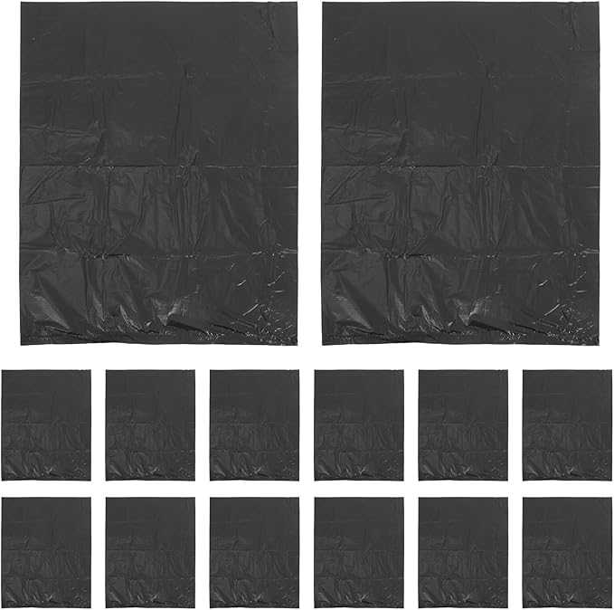 Heavy Duty Kitchen Trash Bags 50pcs 70x90cm Thick Large Garbage Bags for Commercial Gardening and Household Waste Disposal