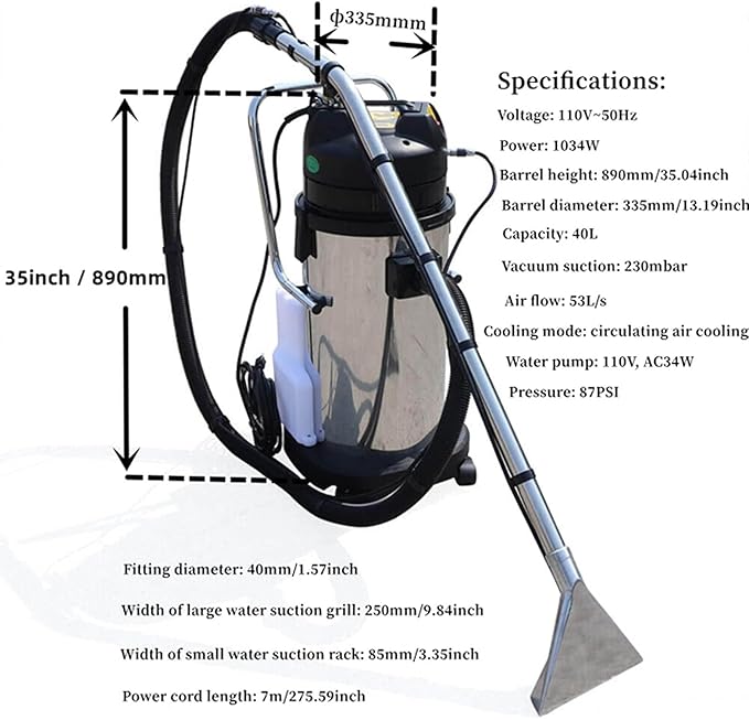 Commercial Carpet Cleaner Machine Professional 3 In 1 Wet Dry Extractor Portable Heavy Duty Dust Extractor For Cleaning