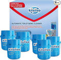 KIISIISO Toilet Bowl Cleaners 6 Bottles Automatic Long-Lasting Toilet Bowl Cleaner Tablets in Bottle for About 6 Months' Supply Blue