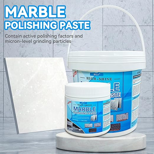 Granite Polishing Paste Marble Cleaner Countertop Stone Etch Remover - Professional Polish Compound for Granite Marble Quartz &amp Natural Stone | New Polishing Upgrade Easier to Use