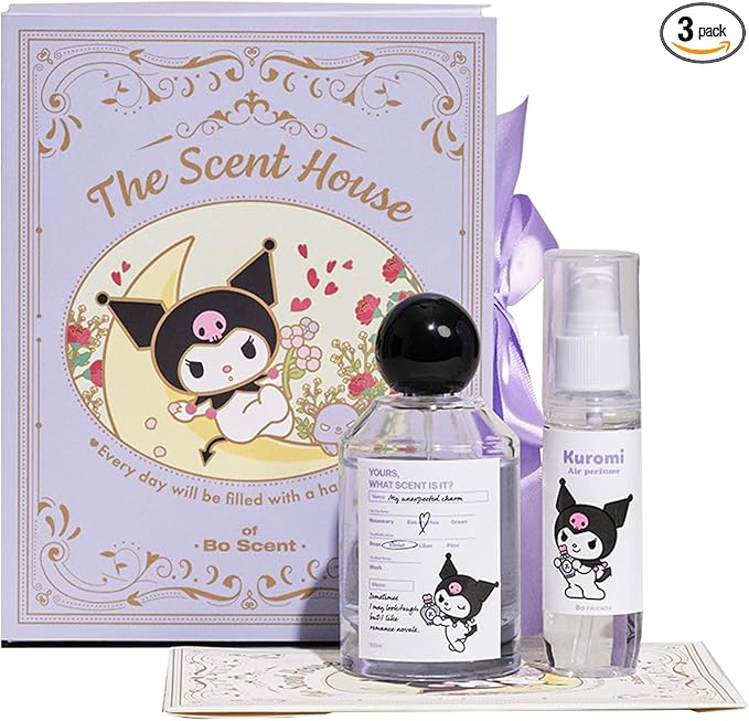 Sanrio Kuromi Air Freshener for Home and Bathroom Room and Air Freshener Spray Set Home Fragrance 3pc Set