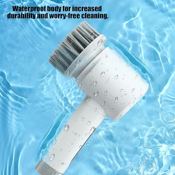 Bathroom Scrubber Electric 3 – Level Adjustable Home Supplies 5 Brush Heads Shower Cleaning Bathtub Tile Grout Floor | Bathtub Tile Grout Floor Toilet Kitchen Wall Home Household Apartment Car Baseb