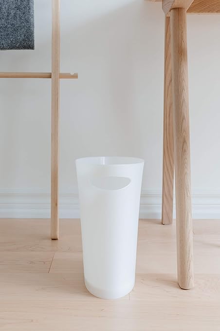 Umbra 2 gal. White Skinny Wastebasket