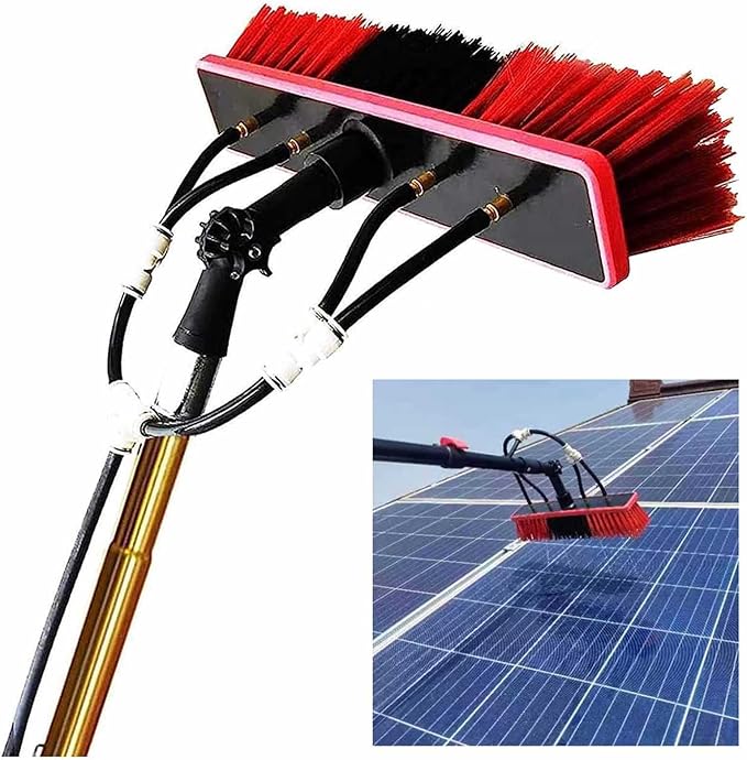 Generic Window Cleaning Telespole Water Fed Extendable Brush Solar Panel Cleaning Brush for Cleaner Conservatory Roof Photovoltaic Panel Window/9M