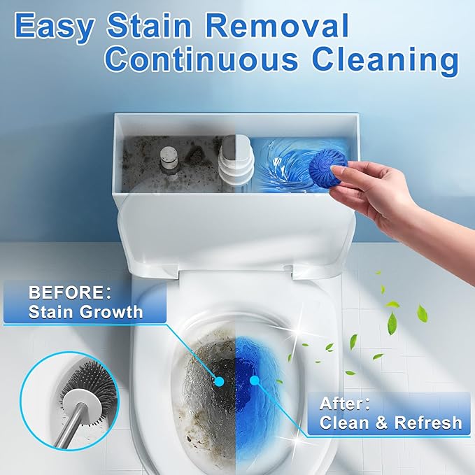 Toilet Bowl Cleaner Tablets 32 Packs-85oz Ultra-Clean Blue Cleaners for Deodorizing &amp Descaling Long-Lasting Automatic Toilet Tank Cleaners Against Tough Stains