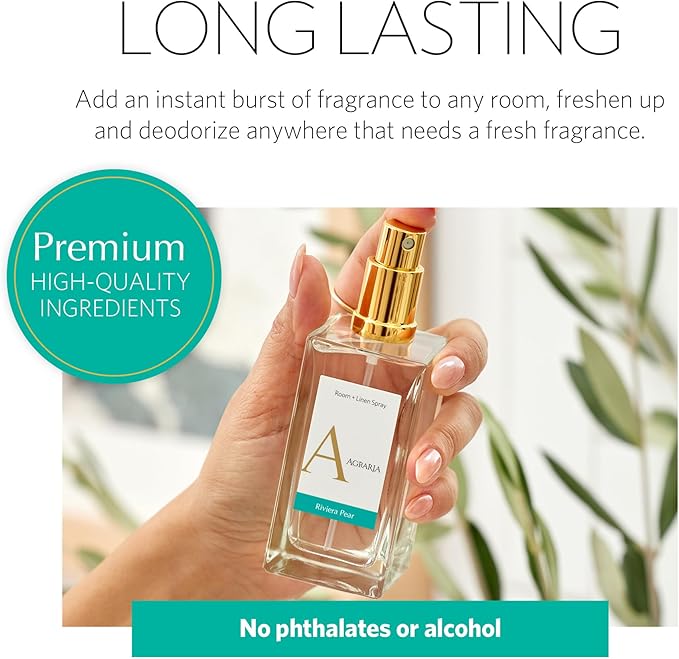 AGRARIA Room and Linen Spray Luxury Room Fragrance for Clothes Bed and More Essential Perfume Grade Oils Infused Linen Fresh Spray