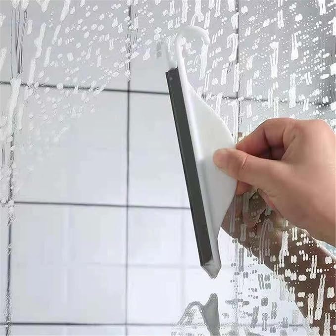 Lightweight Plastic Cleaning Tool for Household Cleaning of Indoor Glass Bathroom and car Glass(White)