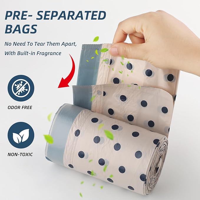 300 Count 3 Gallon Small Trash Bags1Mil Drawstring Mini Garbage BagsPlastic Trash Can Liners for Bathroom Accessories12 LiterDorm Room EssentialsOfficeBedroom