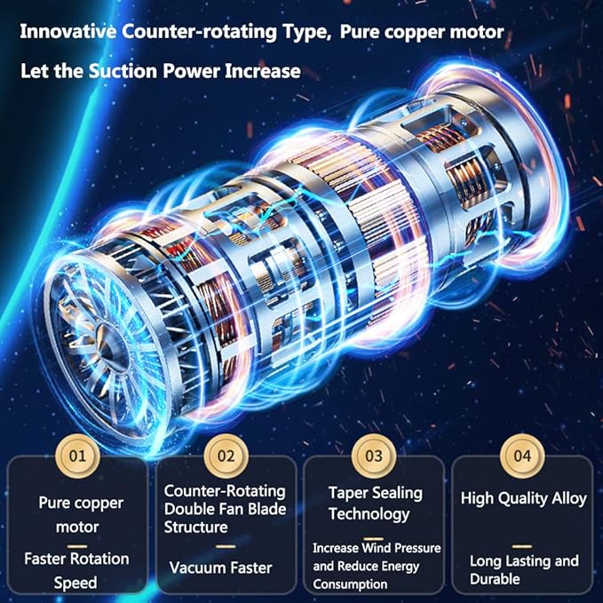 Cordless Stick Vacuum Cleaner and Mop All in One Cordless Wet Dry Vacuum Cleaner with Water Tank 30 Min-Running 12000Pa Suction Upright Vacuum Cleaner and Mop Combo for Hard Floor Pet Hairs (White)