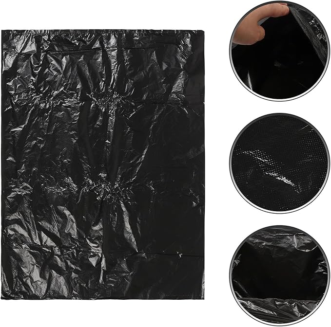 NOLITOY Black Garbage Bags 90x110cm 2.5 Mil Thick 25pcs Kitchen and Bathroom Trash Bags Heavy Duty Wastebasket Liners for Home and Office Use