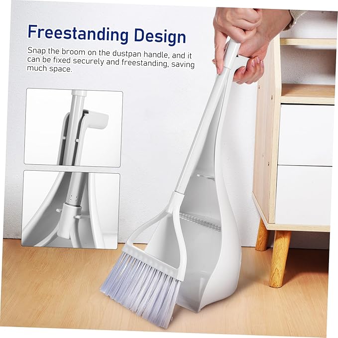 GLEAVI 1Set Mini Broom and Dustpan Small Household Cleaning Tools for Mess Cleanup Compact Desktop Use with Freestanding Design and Construction for Rv
