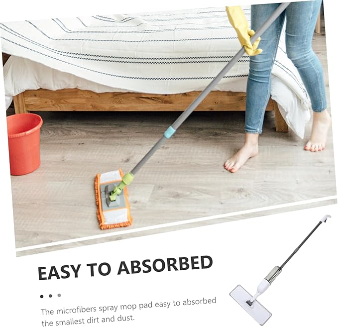 Microfiber Mop for Floor Cleaning Wet and Dry Use Suitable for Hardwood Laminate and Tile Home and Office Cleaning Tool Refillable Bottle