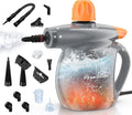 LABIGO Steam Cleaner Pressurized Handheld 13pcs Multi-Purpose Natural Deep Cleaning Steamer Portable Steamer for Cleaning Home Grout Kitchen Car Window Upholstery Bathroom and Clothes Gray