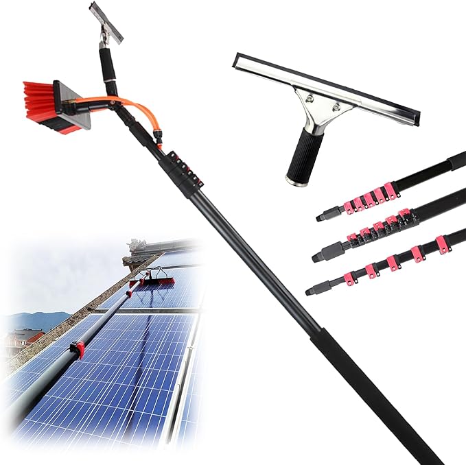 Water Fed Window Cleaning Pole 7.2 m/24ft Telescopic Window Cleaner Conservatory Roof Cleaner Cleaning Photovoltaic and Solar Panels Extendable Cleaner Conservatory Conservatory Roof Clea