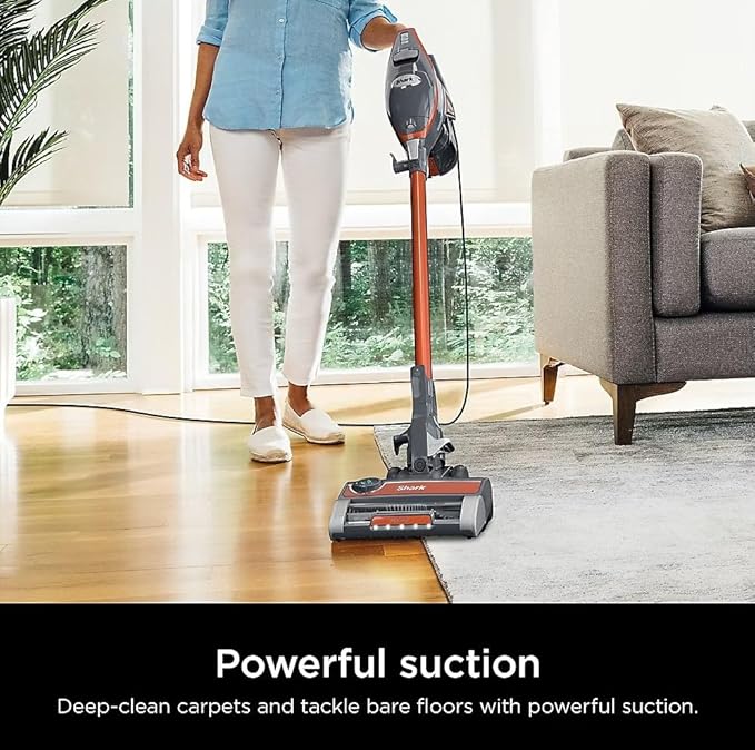 SHARK HN175 Rocket Pro Corded Stick Vacuum with Odor Neutralizer Technology Removable Hand Vacuum Advanced Swivel Steering XL Cup LED Headlights Perfect for Pets Orange (Renewed)