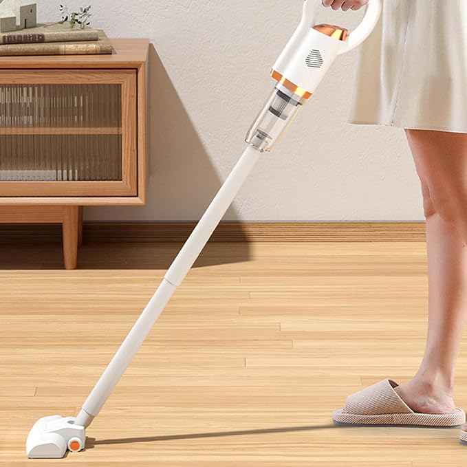 EMUKOEP Cordless Vacuum Cleaner 2 in 1 Quiet Rechargeable Handheld Powerful Upright Stick Vacuum Cleaner with Floor Brush for Home