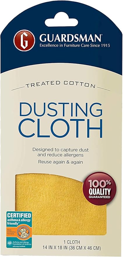 Guardsman Wood Furniture Dusting Cloths - 1 Pre-Treated Cloth - Captures 2X The Dust of a Regular Cloth Specially Treated No Sprays or Odors - 462100 Pack of 6