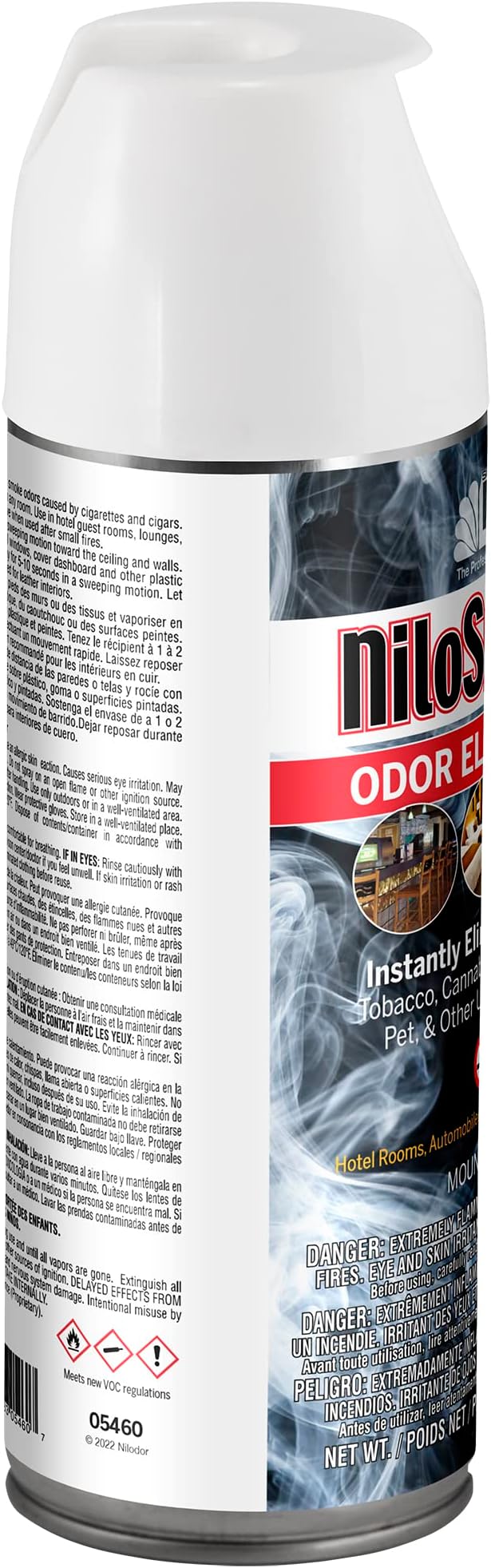 Nilosmoke Tobacco and Smoke Odor Eliminator aerosol by Nilodor 05460-10 oz. Hand Held Aerosol (Pack of 2)