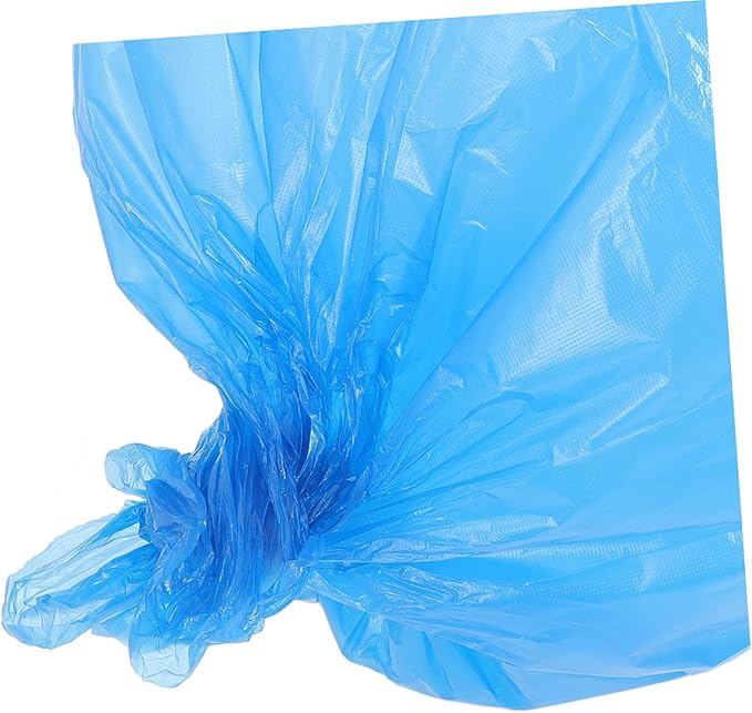 50pcs Thickened Plastic Trash Bags Tear-resistant Garbage Liners for Kitchen Bathroom Large Capacity PE Material Blue for Home Office School