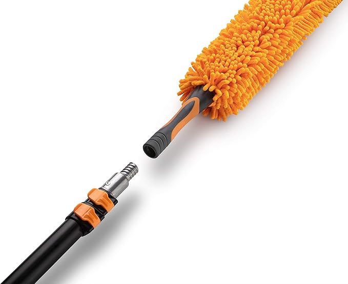 Long Handle Duster for Cleaning // Extendable Microfiber Duster with Extension Pole 18-60 // Washable Bendable &amp Flexible Ceiling Fan Cleaner Duster // Telescopic Cleaning Tool for High Ceilings