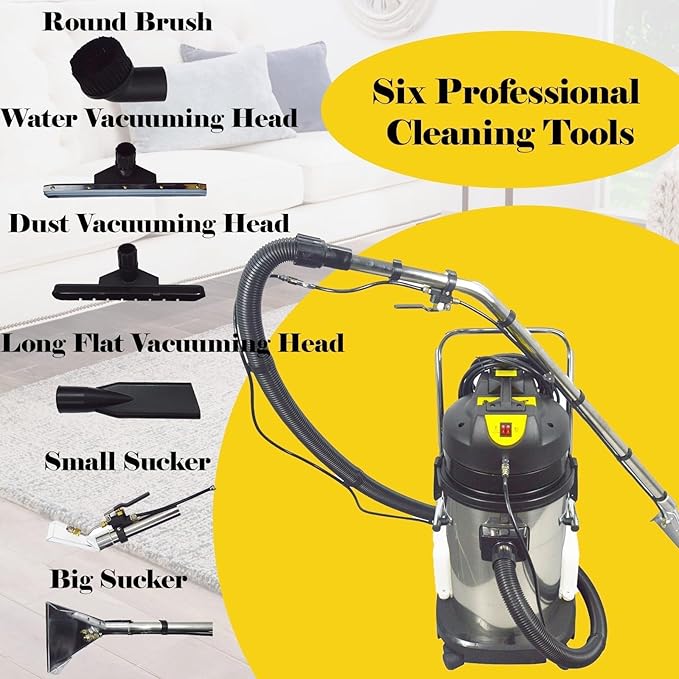 Commercial Carpet Cleaner Machine 30L 1000W 3-in-1 Carpet Vacuum Extractor for Carpets Curtains Sofa 110V