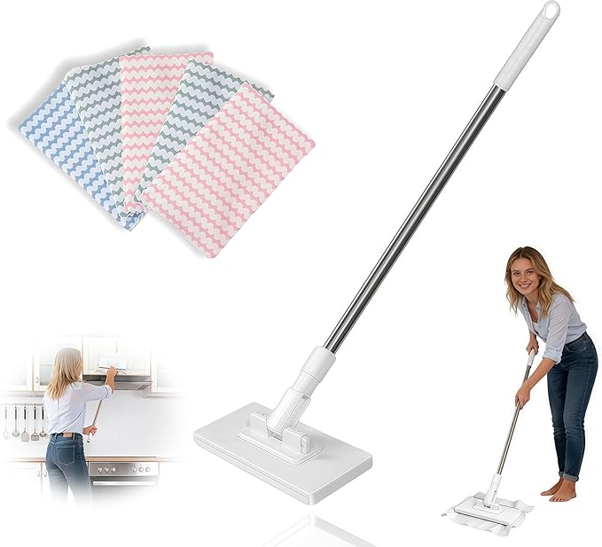 Snapu Gripc Minie Mopp PortablexSnapu Gripc MoppSnap-on Snapw-gripb Minie Mopt Lockingx Mopx Head and Mopx Padh Designedd for Cabinetsx and Tightt(includess 5 mopl Pads) (White) (White)