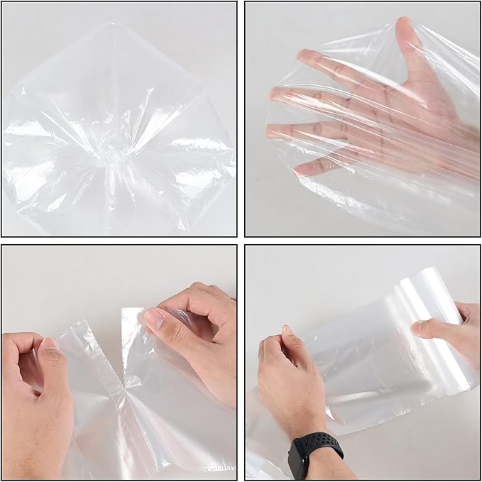 13 Gallon Tall Kitchen Garbage Bags Clear Plastic Trash Bags 225 Counts