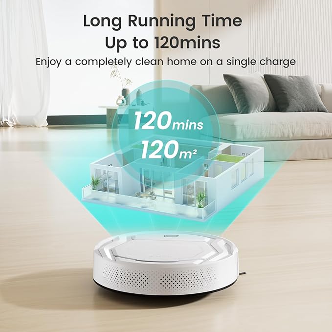 Lefant Robot Vacuums 2200Pa Strong Suction 120 Min Runtime