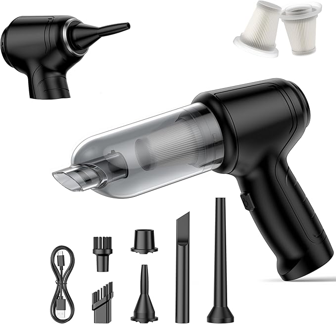 Handheld Car Vacuum Cleaner 12 Handheld Car Vacuum - 15000Pa Cordless Wet/Dry 120W High Power with Complete Accessory Kit for Cars Pet Hair Home &amp Office Black