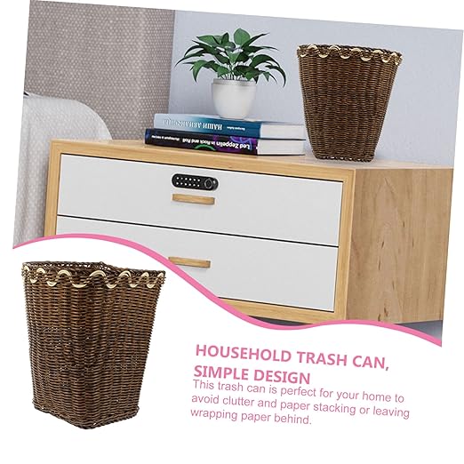 Bathroom Wastebaskets Decorative Trash Can Sturdy Abs Material Trash Container