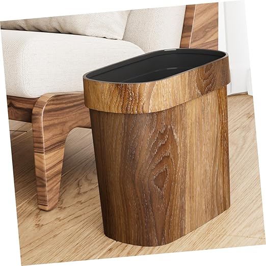 Vaguelly Kitchen Garbage Can Lid Bathroom Wastebasket Trash Can for Home Office Bedrooms Easy to Use