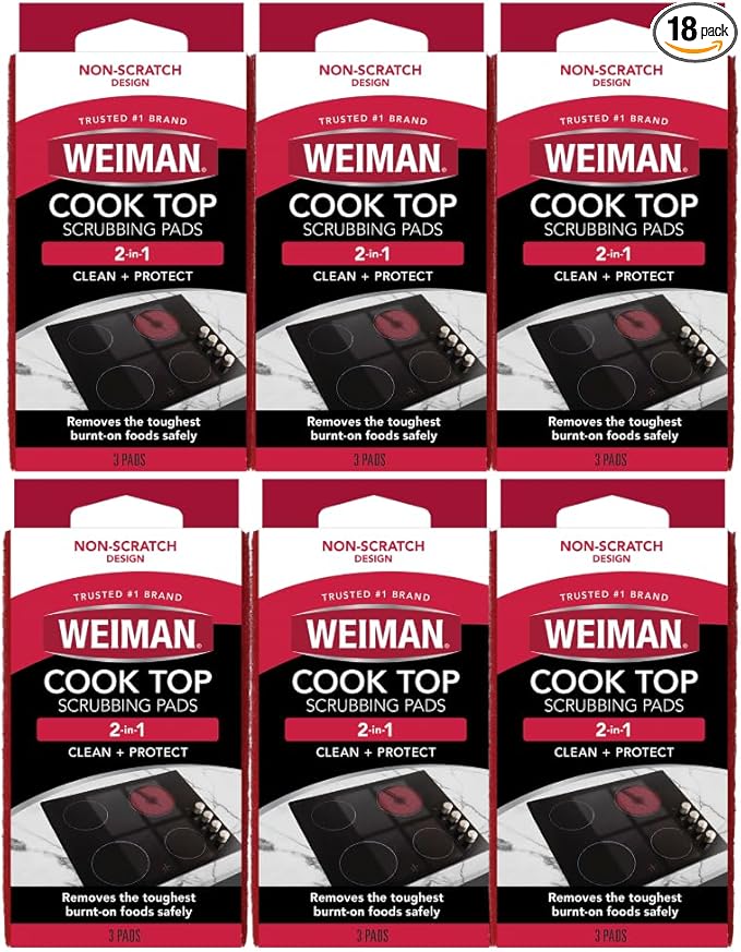 Weiman Products Cook Top Scrubbing Pad 3 Count 6 Per Case