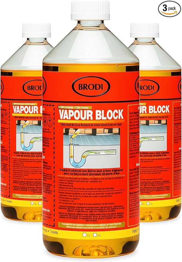 VapourBlock Drain Sealer Liquid &amp Trap Primer for Unused &amp Dry Drains Citrus-Based Blocks Sewer Gas Odors &amp Stops P-Trap Evaporation in Cabins Cottages &amp Vacant Properties (Pack of