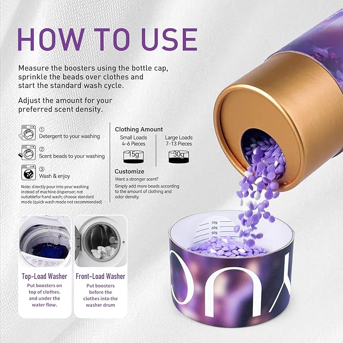 YUCO Scent Beads Laundry NaturalUltra-Concentrated Two-Color Laundry BeadsEffective Fabric DeodorizerSoftenStatic FreeMicrocapsule Technology Scent Lock Fresh Last 12Weeks(Rose Sandalwood12.6OZ)