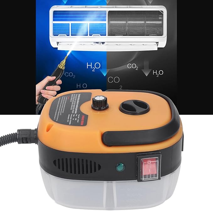 High Pressure Steam Cleaner 2500W Portable Handheld Steam Cleaning Machine with Brush Heads High Temperature Circuit for Kitchen Furniture Bathroom Car (US Plug 110V)