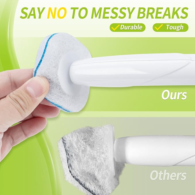 Toilet Bowl Cleaner Wand Refills Compatible with CLOROX 63 Count Disposable Toilet Brush Refills Replacement Heads for Toilet Cleaning System