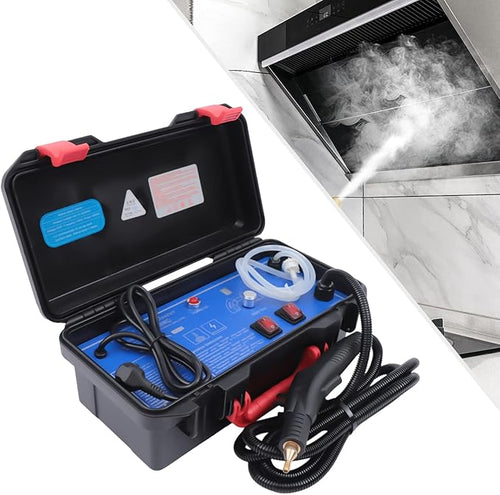 1700W Portable Steam Cleaner for Home and Kitchen High-Pressure Multipurpose Adjustable Steam Cleaning Machine Stainless Steel for Car Floors