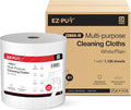 EZbrnd Multi-Purpose Cleaning Cloths Towels Jumbo Roll White Shop Towels 1100sheets/roll [X60]